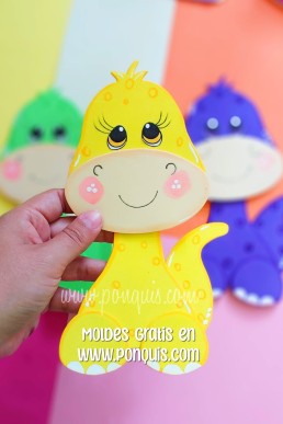 Moldes para hacer dinosaurios decorativos de foami Descarga Gratis en PDF