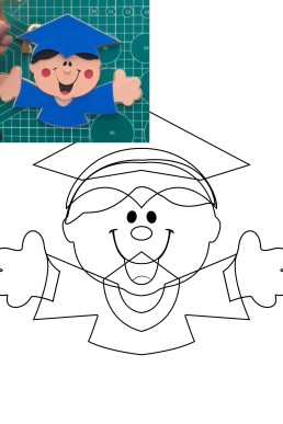 Moldes para hacer aplique para graduaciones escolares Descarga Gratis en PDF
