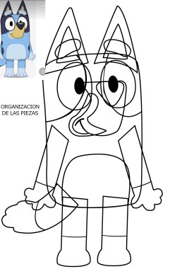 Moldes para hacer aplique de caricaturas Bingo Descarga Gratis en PDF