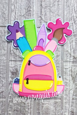 Moldes para Hacer aplique decorativo Mochila escolar