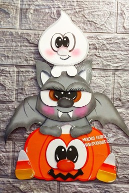 Moldes para hacer Tres adornos para Halloween