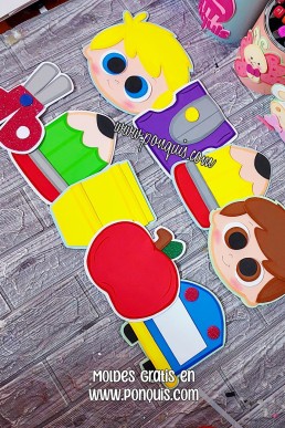 Moldes para hacer Banderines Escolares Descarga Gratis en PDF