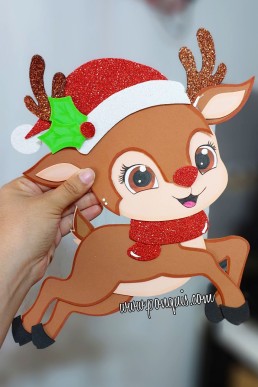 Moldes para hacer Renito bomiyo para trineo de Navidad