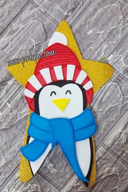 Moldes para hacer manualidades de navidad Estrella Pinguino de Navidad