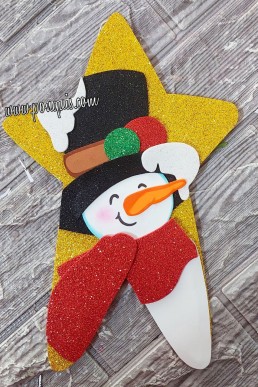 Moldes para hacer manualidades de navidad Descarga Gratis en PDF estrella Muñeco de Nieve