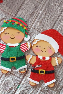 Moldes para hacer gallets de jengibre de navidad