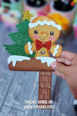 Moldes para hacer Adorno de apagador con galleta de jengibre decorativa