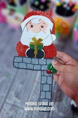 Moldes de apagador santa con regalo