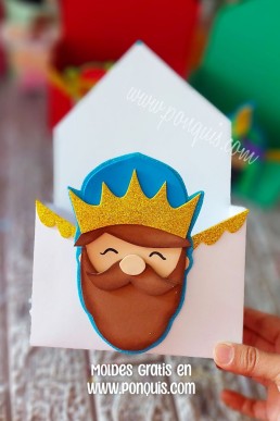 Moldes para hacer Caja de Regalo de Rey Mago Gaspar Descarga Gratis en PDF