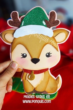 Moldes para hacer Renito navideño Descarga estos Moldes Gratis en mi web Ponquis