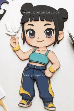 Moldes para hacer Guerrera kpop Zoe Manualiedades con fomi