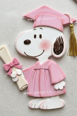 Moldespara hacer apliques de Graduaciones escolares de Snoop y