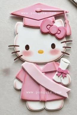 Moldes Gratis para hacer a Kittie rosa con bandana