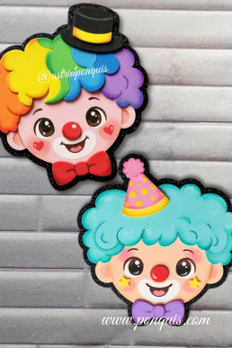 Moldes para hacver lindos payasitos decorativos de foami