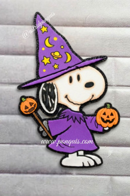 Moldes para hacer aplique de Halloween con Snoopy
