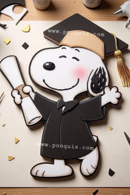 Moldes para hacer Snoopy Graduacion Descarga Gratis en PDF