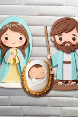 Moldes para hacer Nacimiento decorativo de Navidad vestimenta a juego