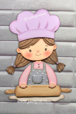 Moldes para hacer Niña Panadera descarga GRATIS