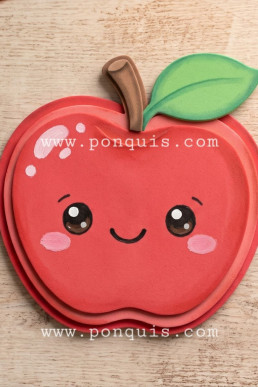 Moldes o plantillas para hacer Manzana decorativa en PDF