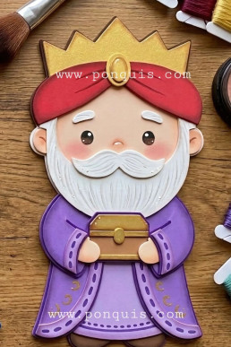 Moldes para hacer manualidades de Rey mago Melchor