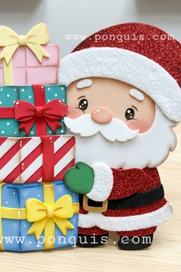 Moldes para hacer bonito SANTA claus con regados
