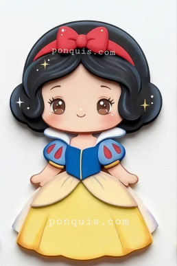 Moldes para hacer apliques de la Princesa Blanca Nieves Descarga Gratis en PDF