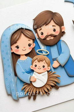 Moldes para hacer Nacimiento decorativo con fomi. Descargar Gratis en PDF