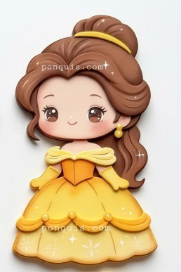Moldes para hacer a una Princesa Bella de fomi Descarga Gratis con cupon