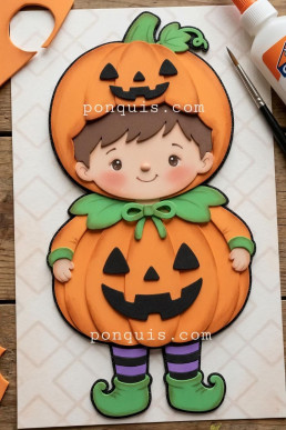 Moldes o plantillas para hacer niño de Halloween Descarga Gratis e PDF
